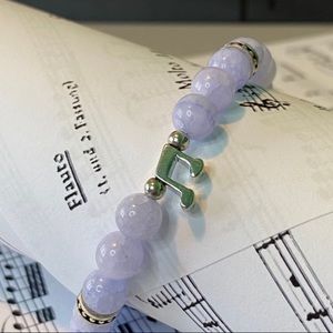 Women’s Beas bracelet purple sapphire natural stone. Music inspired